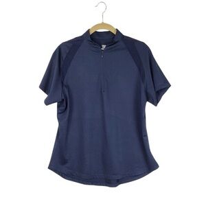 Tail Activewear White Label Women’s Size Large Short Sleeve Zip Polo Shirt